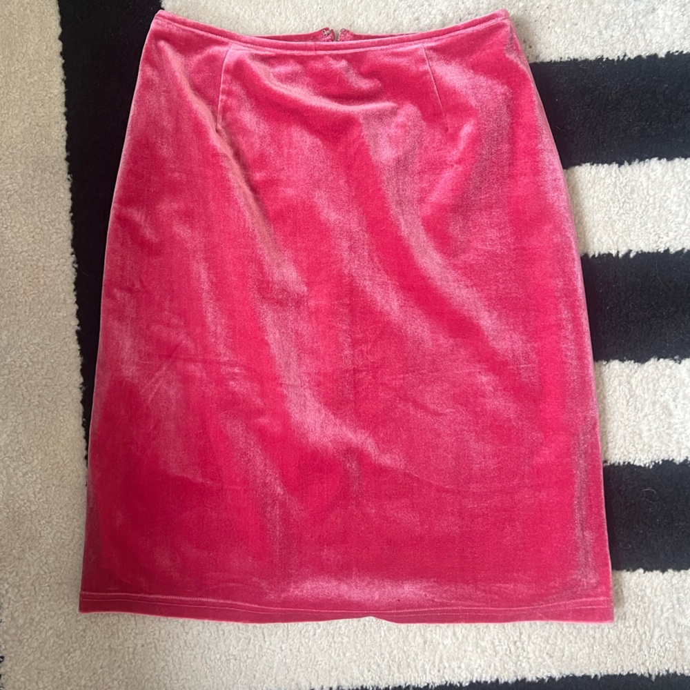 Pink Velvet vintage mini Skirt